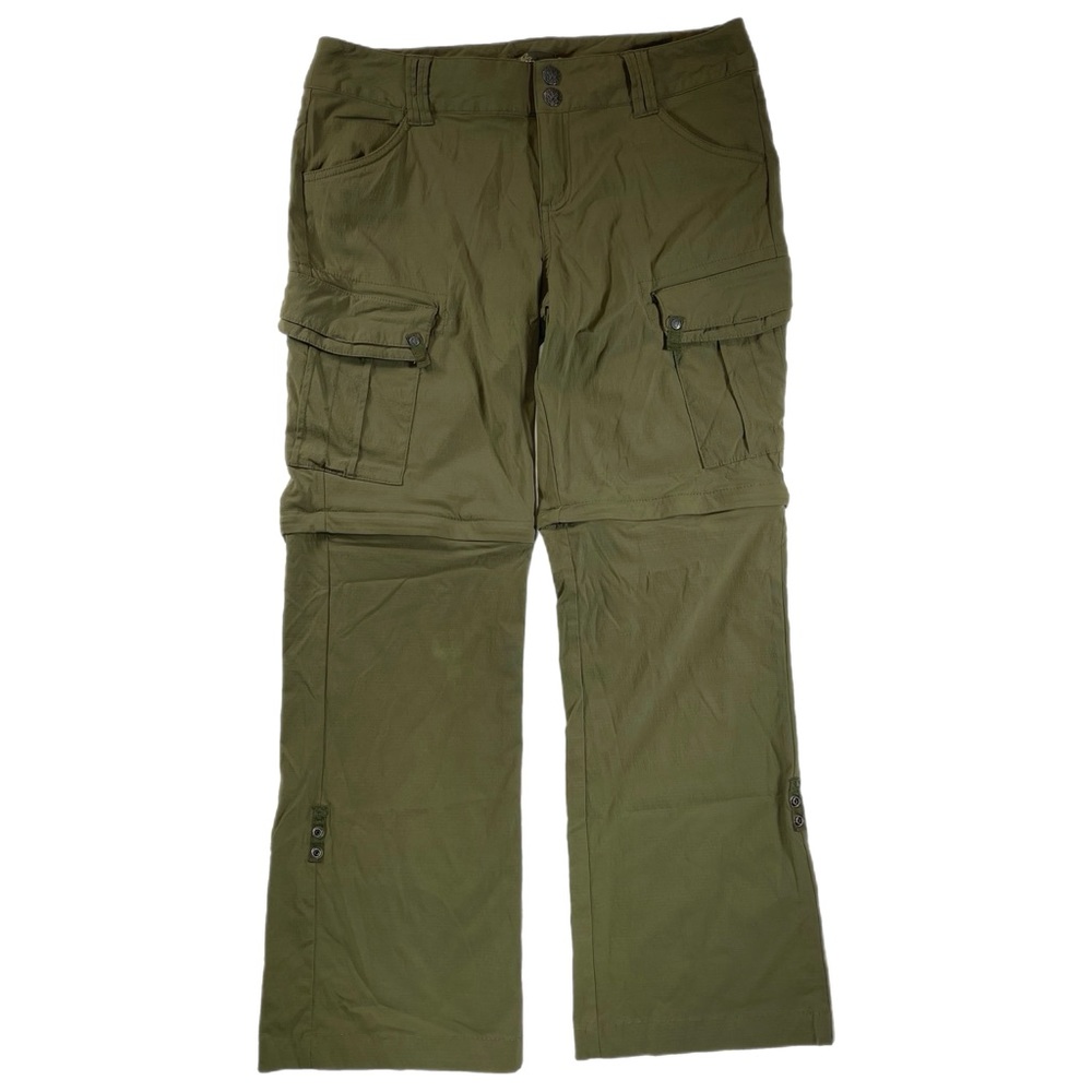 PrAna Pants Womens 8 Convertible Hiking Olive Green Outdoors Cargo